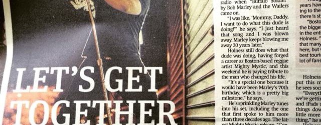 Mighty Mystic featured in the center fold of The Metro Boston