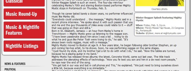 Mighty Mystic featured in “The Hippo” Newspaper