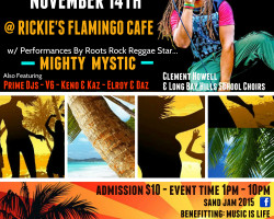 Mighty Mystic to Headline “SAND JAM” Fest in Turks & Caicos Nov 14th
