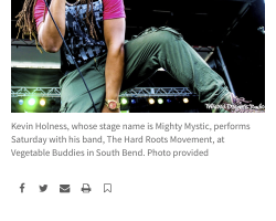 SOUTH BEND TRIBUNE: “Mighty Mystic melds reggae and Aerosmith”